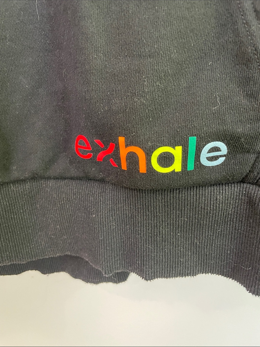 Style Reform Exhale Black Love is Love Rainbow Long Sleeve Hoodie Size M - Picture 5 of 12